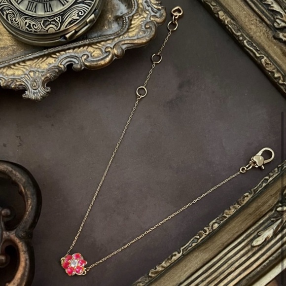 KATE SPADE • Berry Myosotis Crystal Flower Bracelet - Picture 3 of 3